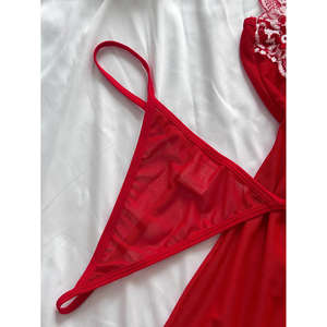 Set di Biancheria da Notte in Pizzo Verde per Donna XL, Elegante e Romantico, Vestaglia con Spalline, Lingerie Alla Moda e Sexy - Product Image 6