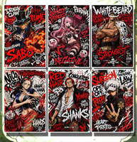 Cartes de jeu de société familiales en PVC avec impression couleur intégrale, motif anime japonais dessiné à la main, pour anniversaire, avec boîte cadeau