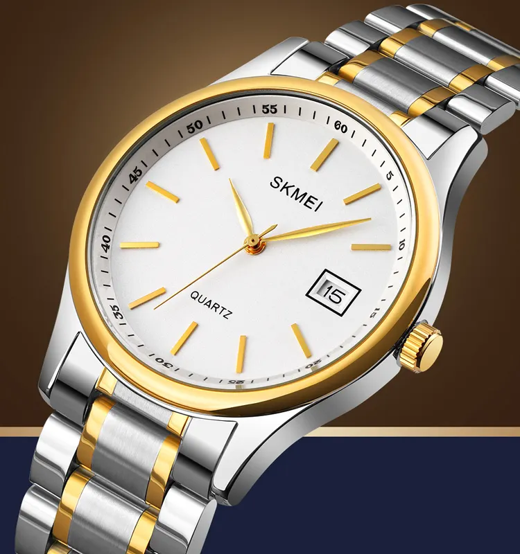 SKMEI 1693/1692 relojes montres women cheap waterproof stainless steel branded custom for couple watch