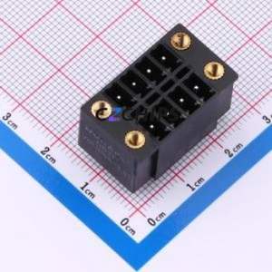 DB2EVHBM-3.81-2*4P-BK Plug-in Terminal Block Through hole,P=3.81mm Board-to-Board / Socket - Closed Screw Fixing 2x4P 3.81mm - Product Image 1