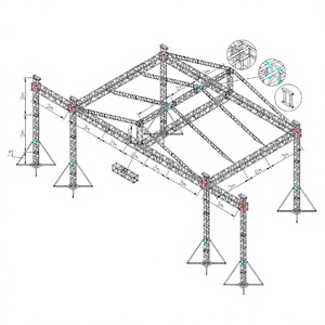 30x30cm 40x40cm Outdoor Aluminum Frame Box Portable Stage <b>Lighting</b> Truss With Custom Length on Sales - Product Image 1