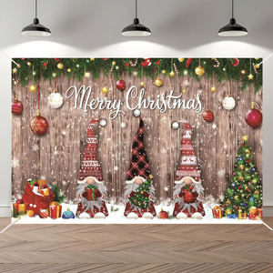 クリスマスタウン雪シーン写真の背景-クリスマス冬ワンダーランドバナー新年の休日のための簡単なハング装飾 - Product Image 1