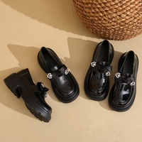 Mocassins à plateforme pour femmes 2025 toutes saisons, dessus en PU, style coréen, chaussures décontractées à semelle épaisse à enfiler