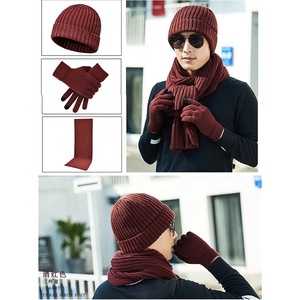 Vendite calde uomo <span class=keywords><strong>e</strong></span> <span class=keywords><strong>donna</strong></span> autunno inverno lavorato a maglia spessa tenere caldo <span class=keywords><strong>sciarpa</strong></span> <span class=keywords><strong>guanti</strong></span> 3 pezzi Set da esterno Casual <span class=keywords><strong>sciarpa</strong></span> cappello Set <span class=keywords><strong>guanti</strong></span> - Product Image 5