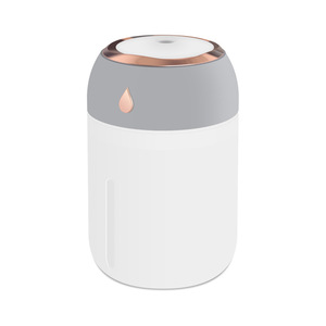 Lampe LED portable, mini <span class=keywords><strong>humidificateur</strong></span> ionisant 300 ml avec diffuseur d'huiles essentielles aromatiques, prise et USB pour voiture et usage domestique - Product Image 2