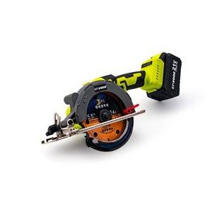 <span class=keywords><strong>Scie</strong></span> <span class=keywords><strong>circulaire</strong></span> miniature industrielle personnalisée à batterie, lame segmentée diamantée pour la coupe de briques et de bois, conception portable à main - Product Image 2