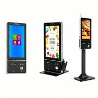 Terminal de kiosque en libre-service haut de gamme pour restaurant, hôtel, magasin de détail, Android, Windows, imprimante intégrée, NFC, POS