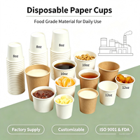 Proefbekers 30-100ml Aanpasbare papieren & kartonnen bekers zonder deksel voor melkthee en koffie; Aangepast logo beschikbaar 50 stuks/verpakking