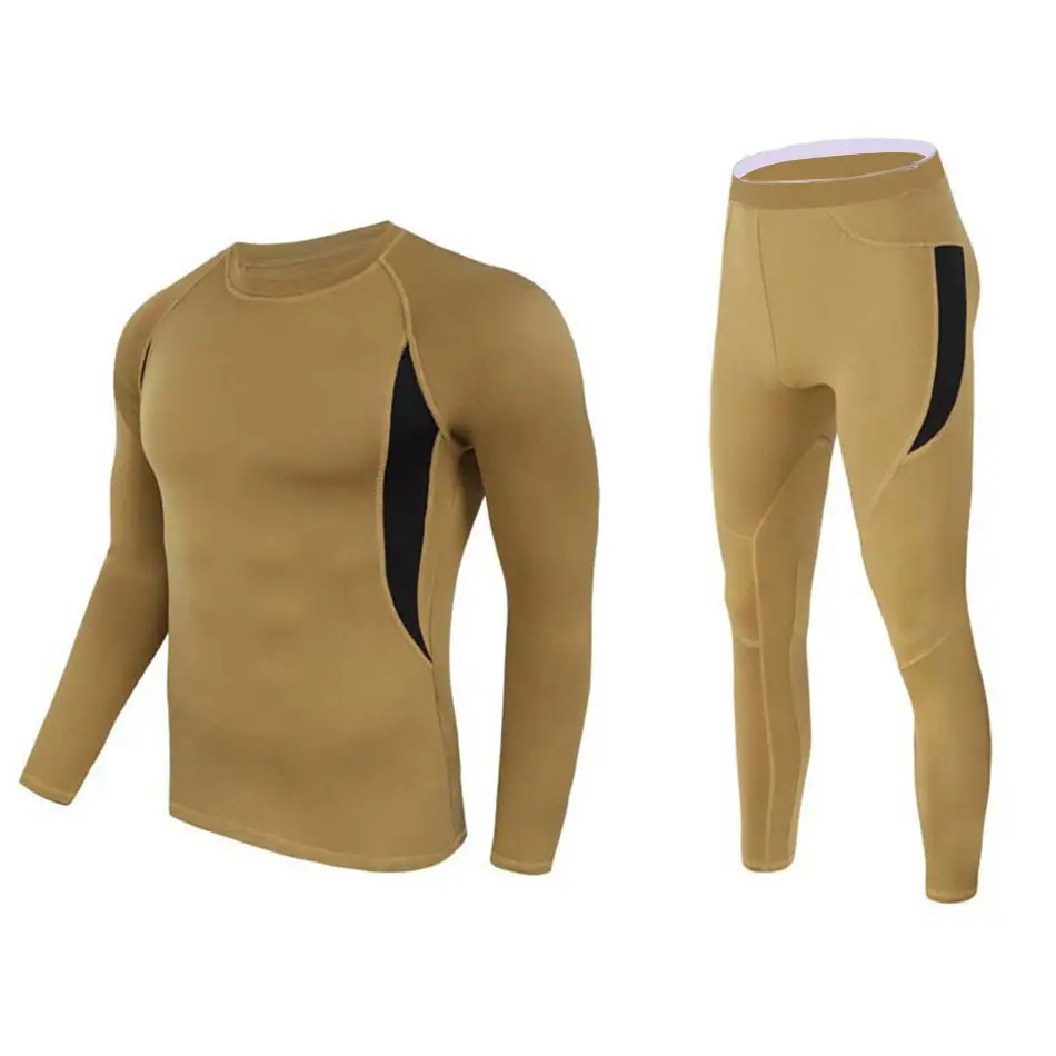 Men Function Sports Long Johns Tactical Seamless Set Thermal Underwear Set For Men