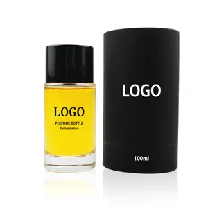 Flacon de parfum de luxe rond vide personnalisé de 30ml 50ml 100ml Vaporisateur d'eau de Cologne pour hommes avec boîte