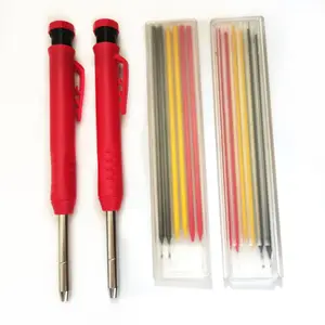 Long Nosed Plastic Red Black Construction Drafting Architect Deep Hole Marker 2.8mm Mechanical Carpenter Pencils