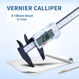 Calibrador <span class=keywords><strong>Digital</strong></span> ETOPOO de 6 Pulgadas 150 mm de Acero Inoxidable, Pie de Rey Electrónico de Metal/Fibra de Carbono - Product Image 6