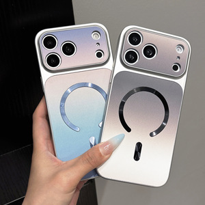 เหมาะสำหรับ iPhone 18/17 Pro MAX - เคสหนังเรียบไล่เฉดสีแบบแม่เหล็กสำหรับ Apple 16 เคสแบบเต็มตัวเรียบง่าย - Product Image 5