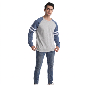 Relax Fit <b>Men's</b> Sweatshirt <b>Jumper</b> Pullover <b>Work</b> Top Crew Neck Pullover Patchwork Sweatshirt Classic Contrast Color <b>Jumper</b> - Product Image 1