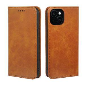 CalfSkin PU cuero libro Folio adsorción magnética Flip Cover Wallet Phone Case para <span class=keywords><strong>iPhone</strong></span> 14 15 16 Pro 16E - Product Image 2