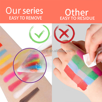 Perlengkapan Cat Warna Wajah Lengkap dengan Cat Bercahaya, Glitter & Stencil Tidak Beracun Aman untuk Anak-Anak untuk Dekorasi Pesta & Festival EU AS