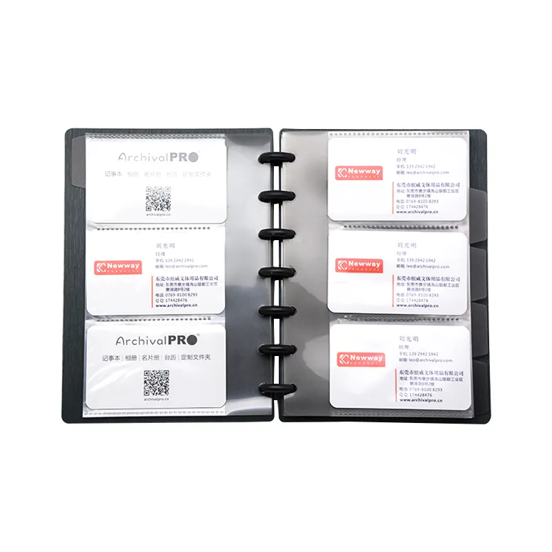 Индивидуальный держатель для визитных карточек с диском, супер прозрачные карманы, держатель для банковских карт, визитница