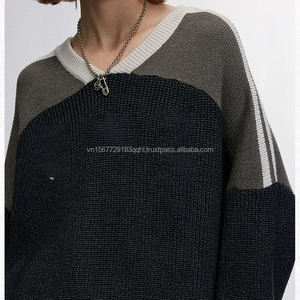 Jersey de Rugby Jacquard con Estampado Desgastado, Cuello en V, Estilo Casual, para Todas las Temporadas - Product Image 2