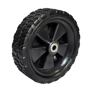 Hochwertige <span class=keywords><strong>5</strong></span>-Zoll-Vollgummirollen Rasenmäher rollen stumm, rutsch feste, verschleiß feste Garten wagen räder mit Lagern - Product Image 1