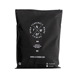 <strong>Custom</strong> Logo Printing Slide Matte Frosted Zipper <strong>Plastic</strong> Bags Black Clothing Tshirt Poly <strong>Zip</strong> Bag With Own Logo - Product Image 4