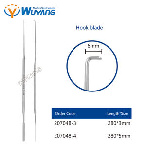 Orthopedische gegroefde zenuwwortelstripper van roestvrij staal, zenuwretractor, zenuwstripper, neuromicrochirurgische instrumenten van Wuyang - Product Image 2