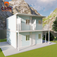 Cbox Maison Modulaire Détachable à 2 Étages avec Balcon pour Hôtels et Résidences