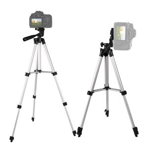 Trépied en alliage d'aluminium pour projecteur, <span class=keywords><strong>support</strong></span> de téléphone portable pour diffusion en direct, 3 sections, <span class=keywords><strong>support</strong></span> pour <span class=keywords><strong>appareil</strong></span> <span class=keywords><strong>photo</strong></span> reflex numérique, extensible jusqu'à 1680 mm, pliable, anti-bulles - Product Image 2