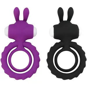 Adult Sex Toys Wholesale Animal Men Vibrating Ring Silicone Clit Stimulation Rabbit Cock Ring