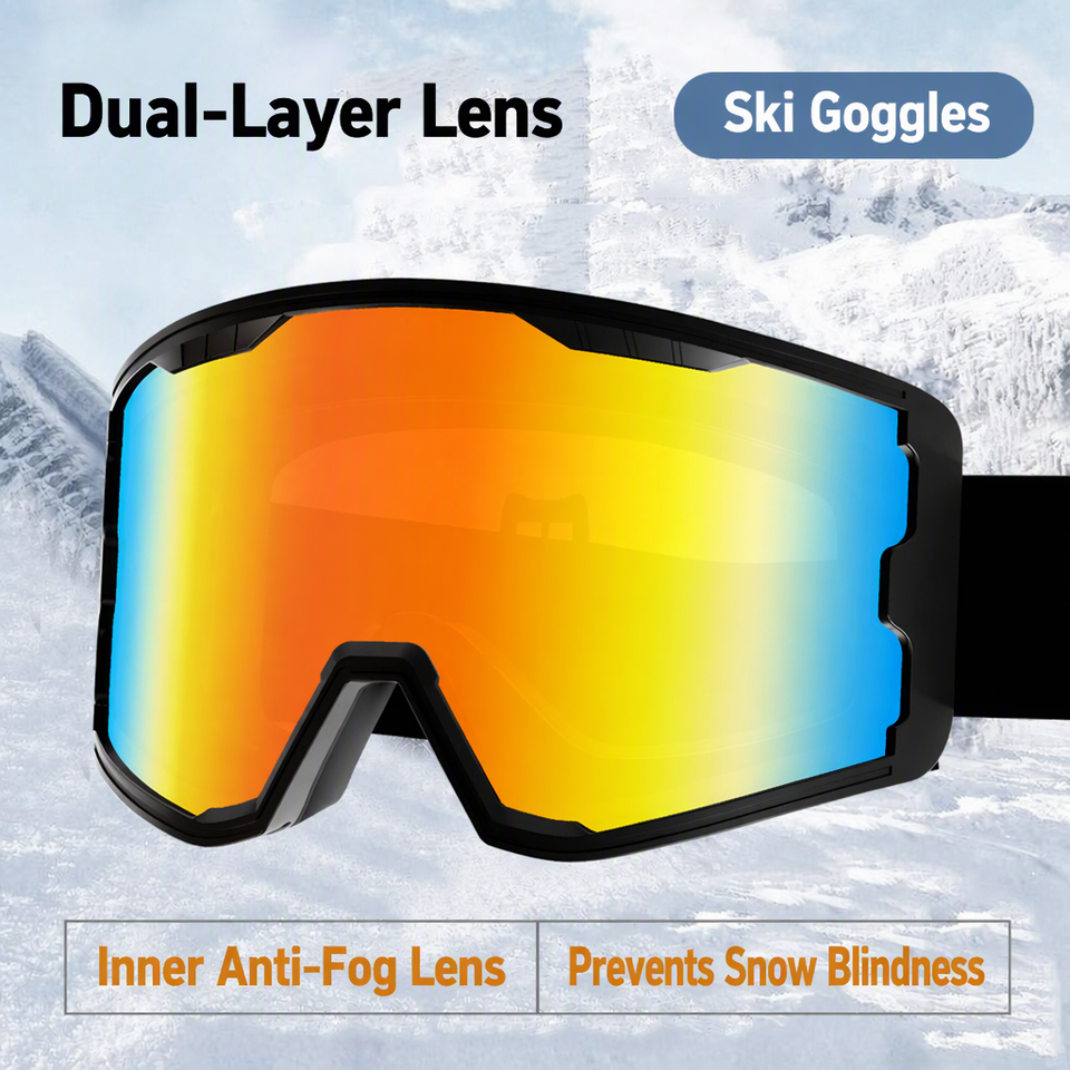 Wholesale Ski Goggles Double-Layer Anti-Fog PC Material Model Outdoor ...