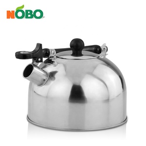 3 Liter Flat Base Stainless Steel Fast Heating Boiler Whistle <strong>Camping</strong> <strong>Kettle</strong> with Bakelite Handle - Product Image 2