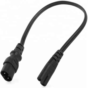 Connecteur 250V 2.5A C7 à C8 IEC <span class=keywords><strong>60320</strong></span> 0.3m/1.5m câble d'alimentation d'extension de couleur blanc/noir - Product Image 3