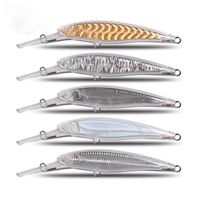Leurre de pêche Minnow non peint, vierge, 180mm 81g, 160mm 66g, 140mm 47g, flottant/suspendu/affleurant, pour la pêche à la traîne