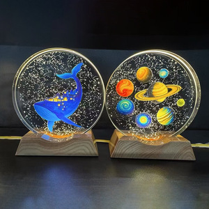 Groothandel Driedimensionale 3d Intern In Kleur Gedrukte Lichtgevende Ruimtevaart Kristallen Ornamenten Nieuwe Grensoverschrijdende Glasgravure - Product Image 3