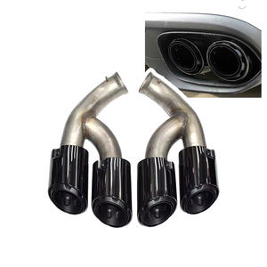 Puntas de <span class=keywords><strong>Escape</strong></span> Deportivas de Acero Inoxidable 304 de Tres Capas con Acabado Espejo Pulido de 1.5 mm de Grosor para <span class=keywords><strong>Porsche</strong></span> <span class=keywords><strong>Cayenne</strong></span> 2015-2017 - Product Image 1