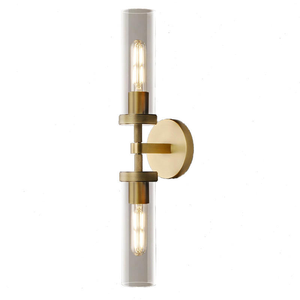 Applique murale IAmerica rétro en laiton massif, pour chevet et <span class=keywords><strong>couloir</strong></span>, avec verre cylindrique, style postmoderne, décoration d'ambiance, lumière miroir moderne vintage - Product Image 6