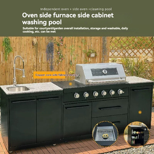 <span class=keywords><strong>Kit</strong></span> <span class=keywords><strong>de</strong></span> <span class=keywords><strong>cocina</strong></span> moderno <span class=keywords><strong>de</strong></span> acero inoxidable para exteriores, parrilla, nevera, fregadero, <span class=keywords><strong>módulos</strong></span> <span class=keywords><strong>de</strong></span> carcasa, grifo acrílico, incluye cajón, tobogán contra salpicaduras - Product Image 5