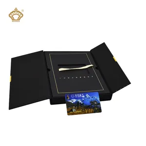 Custom High-end Cardboard Luxury Debit Card Visa Single Card Box Packaging Black Gift Vip Credit Business Card Boxes