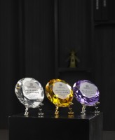 Nom personnalisé trophée diamant cristal décoré prix tasse acrylique plastique verre modèle sport cadeau de noël Plaque personnalisée