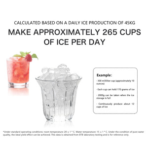 Smart Commercial <b>Ice</b> <b>Maker</b> with Touch Screen, Stainless Steel Automatic <b>Ice</b> Cube Dispenser for Cafe, Bar and Office Use - Product Image 3
