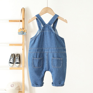 2023 thiết kế mới unisex trẻ sơ sinh bé gái cậu bé denim tổng thể Quần Jumpsuit quần áo <span class=keywords><strong>MMO</strong></span> - Product Image 2