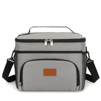 Sac isotherme transfrontalier pour le déjeuner, maintien chaud/froid, conception en feuille d'aluminium épaissie, grande capacité, sac de glace portable pour l'extérieur