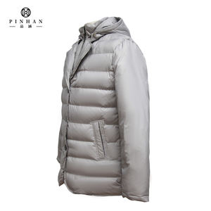 2025 unisexe léger vers le bas remplissage Blazer italien Commercial veste deux couches chaud <span class=keywords><strong>manteau</strong></span> pour hiver patron veste avec capuche - Product Image 3