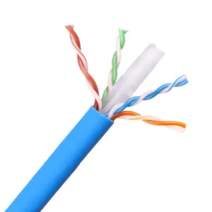 Kabel storm blue storm cat6 305m jaringan UTP kabel de rj45 cat6 550mhz cmr 23awg merek rex cat6 lan kabel kawat