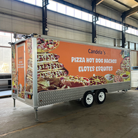 Remorque alimentaire certifiée DOT CE avec équipement de cuisine complet, unité mobile à 3 roues, longueur 5m, taille personnalisable