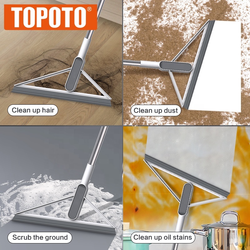 TOPOTO Home Long Handle Adjustable Metal Wiper Broom Durable Eco-Friendly Modern Indoor Bathroom Glass Floor Cleaning Water · image 6