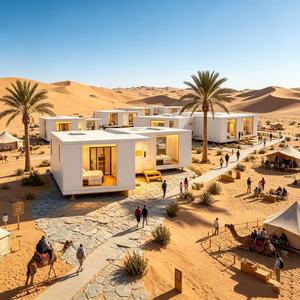 50 ° Capsule spatiale résistante à la chaleur pour NEOM en Arabie Saoudite, villa modulaire tout-aluminium avec isolation PU de 150 mm, pod de villégiature - Product Image 1