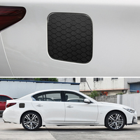 Bisel de la tapa del tanque de combustible de fibra de carbono mate, dimensiones personalizables, sin perforación, embellecedor protector antidecoloración para Infiniti Q50 Q50L
