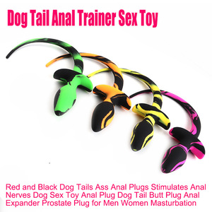 Tapón <span class=keywords><strong>Anal</strong></span> de Silicona con Cola Larga para Juegos de Rol Gay Masculinos, Tapón <span class=keywords><strong>Anal</strong></span> con Cola de Perro, Estimulador de Próstata para Adultos, Accesorios de Entrenamiento SM - Product Image 3
