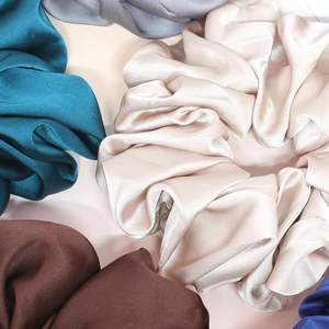 Coleteros de Satén de Color Puro, Versión Coreana, Bandas Elásticas para el Cabello para Mujer, 9 Colores, Accesorios para el Cabello en Oferta - Product Image 4