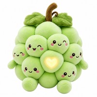 XDT AI Soft Grape Plush Toy Custom Design PP Cotton Stuffed Fruit 11-30cm OEM ODM Cute Unisex Gift